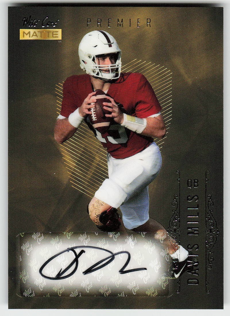 2021 Wild Card Matte White #MB-A Davis Mills FOOTBALL Stanford Cardinal