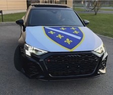 Bosnien Herzegowina Flagge Bosnia Autohaube (Made in Bosnia)