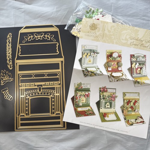 Anna Griffin Holiday Hearth Easel Card Dies - AG1487 - Instructions