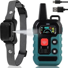 Spray Bark Collar for Dogs Remote 4 Modes Vibration Sound 1000FT Range ALL SIZE