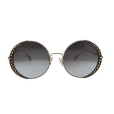 Alexander McQueen AM 0311 002 Brown Studded Round Women's Sunglasses