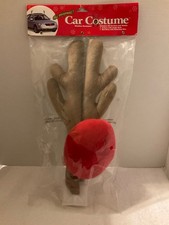 Rudolph the Red-Nosed Reindeer Car Costume Antlers with Jingle bells Red Nose