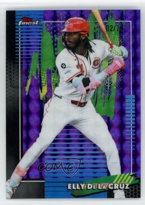 2026 Topps Finest Common Purple Geometric Refractor 2/75 Elly De La Cruz 1rr2