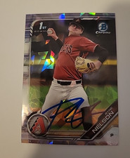 Ryne Nelson Signed 2019 Bowman Atomic Refractor Baseball Card Az Diamondbacks