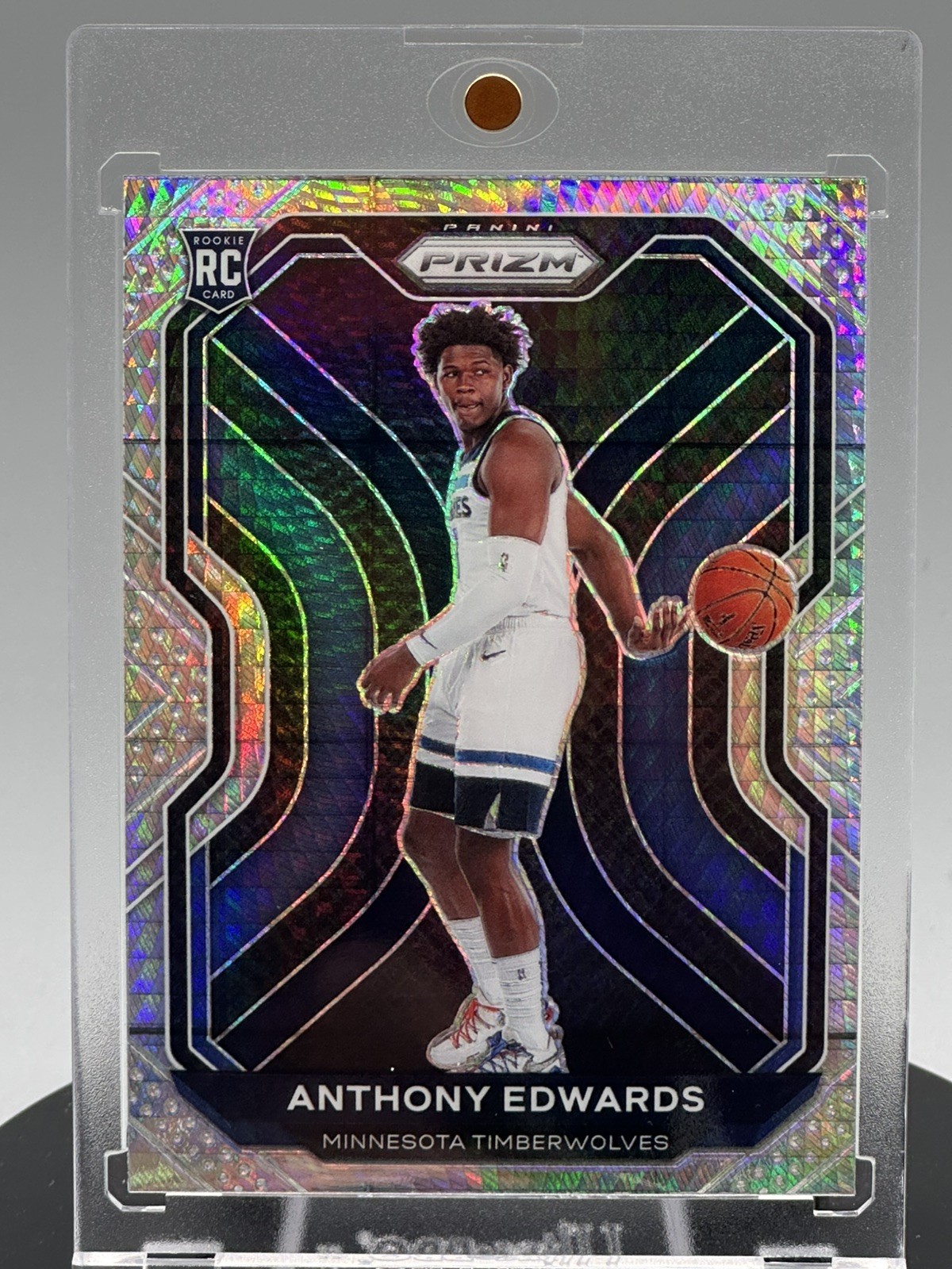 2020-21 Panini Prizm Anthony Edwards Hyper 258 Minnesota Timberwolves Clean Card