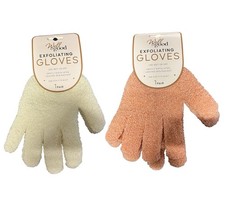 Evriholder Bath Exfoliating Gloves Scrub - 4 Pcs 2Pairs One Size Fits Most