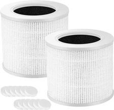 2 Pack Core Mini Replacement Filter for LEVOIT Core Mini Core Mini-P True HEPA