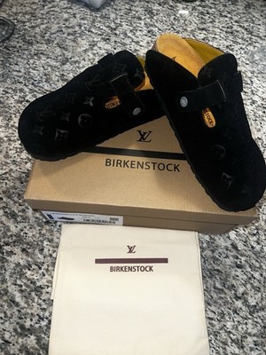     LV Birkenstocks Black Slip-On Comfort Sandals Women s