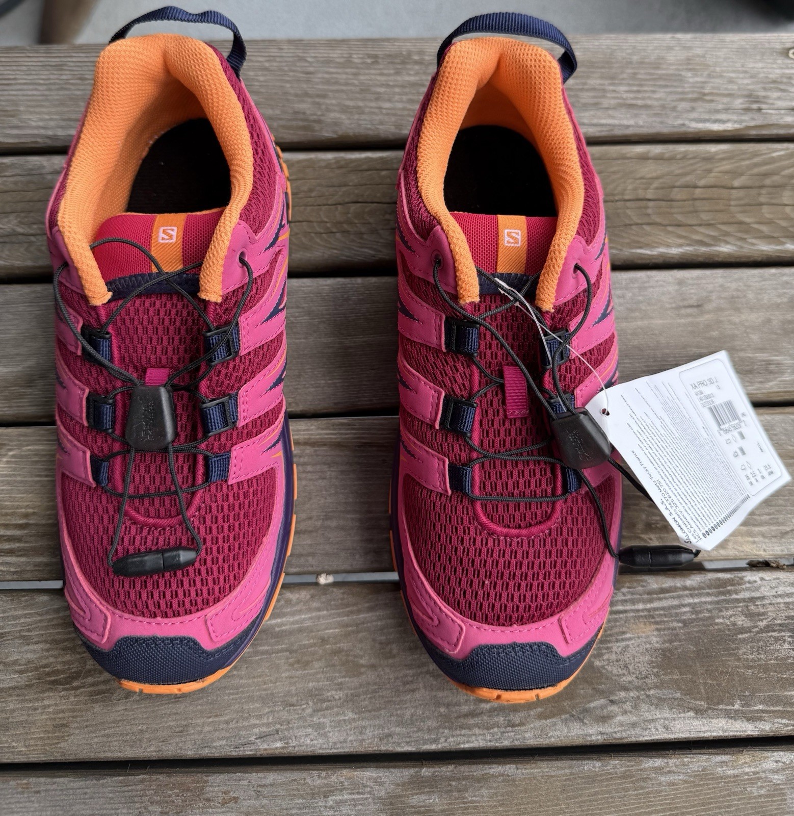 Salomon Sneakers Donna Giovani Escursionismo Trail XA Pro 3D Rosa Arancione Viola US Taglia 3