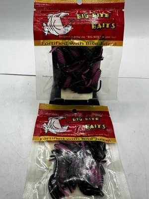 2X Big Bite Baits 1.75'' Slab Tube Stub1528 Blink plink Black 10ct