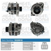 Meat & Doria Generator FüR Nissan Almera Tino V10 1.8 N16 1.5 WP12 1.6 Visia