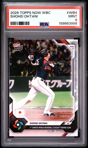 2026 Topps Now WBC World Baseball Classic #WB4 Shohei Ohtani PSA 9 MINT