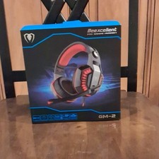 Beexcellent GM-2 Pro Gaming Headset LED Lighting Boom Mic Black Red USB 3.5mm