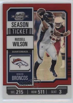 2023 Panini Contenders Optic Season Ticket Red Prizm /175 Russell Wilson #15 hx7