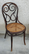 rare chaise bistrot n 4 ? THONET modele café DAUM antique chair bois courbé
