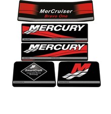 MERCRUISER BRAVO ONE SELF ADHESIVE VINYL WATERPROOF STICKER DECAL SET
