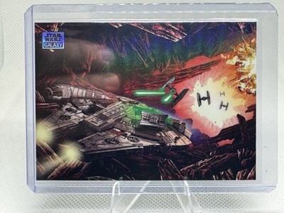 Topps Star Wars Galaxy The Falcon on Crait  Refractor #97