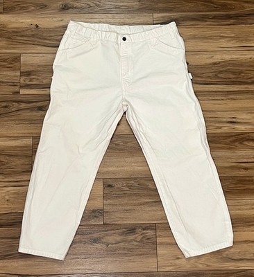 Dickies Pants Mens 40x30 White Painter Utility Workwear Paint Carpenter 