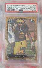 2022 Bowman U. 10/50 Chr Pros- Gold Shimmer Ref  Ronnie Bell Michigan Wolverines