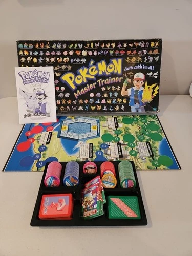 Pokemon Master Trainer Board Game 1999 Vintage Hasbro-Incomplete Rare