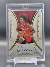AMEN THOMPSON 2024 Panini Immaculate Modern Marks Auto /99 Gold #MM-AMT Rockets