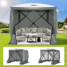Pop Up Gazebo Screen Tent Screen House for Camping, 8FTx8FT Screen Room with ...