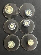 LOT OF 6 GLASS POCKET WATCH CRYSTALS SIZE 16 REPLACEMENT PARTS