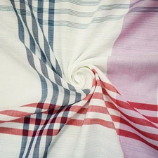 Red-Navy-Multi. Famous Maker Cotton Plaid Gauze Woven Fabric