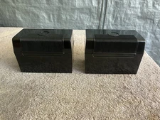 Pr Vintage Black Bakelite Index Card File Boxes Nice