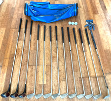 Mens Nicoll Henry Cotton Vintage Full Golf Clubs Set 13 Irons Woods Right Handed