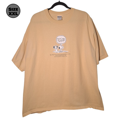 Snoopy ''Mutts'' Charles M. Schulz Museum USED Shirt (DISCOLORING, XXL, Y2K, 2005)