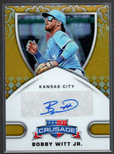 2025 Panini Crusade Bobby Witt Jr. Auto GOLD #CS-BWJ 10/10 Kansas City Royals