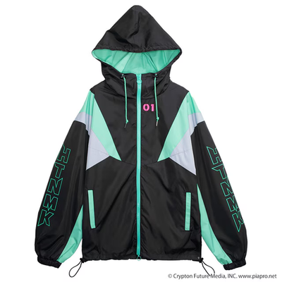 Hatsune Miku Listen Flavor Mountain Parka Hoodie Black/Miku Color