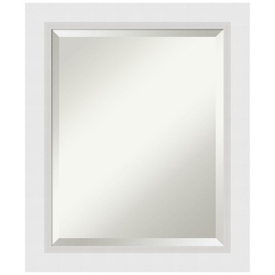 White Bathroom Mirror for Over Sink, 24x20 Blanco White Rectangle Vanity Mirr...