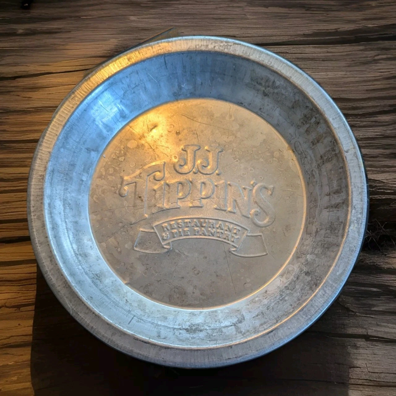 Vintage J J Tippins Restaurant And Pie Pantry 9" Pie Tin JJ J.J. Tippin's Plate