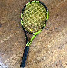 Babolat Tennis Racket Black/Neon Green Racket with Yellow Strings