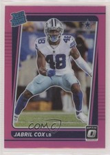 2021 Panini Donruss Optic Rated Rookie Pink Prizm Jabril Cox #286 9r5