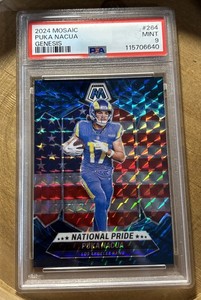 PUKA NACUA PSA 9 2024 PANINI MOSAIC #264 GENESIS PRIZM NATIONAL PRIDE RAMS SP!!!