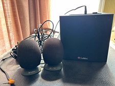Labtec 2.1 Channel Wired Computer Speaker System w/ Subwoofer, Black, 3.5mm