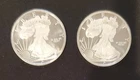 2 coins  1/4 Troy Ounce .999 Fine Silver Walking Liberty