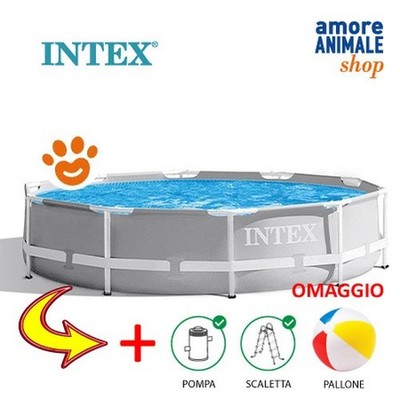 Intex Prism Rahmenpool Rund (Ø366x99 cm) Mit Filterpumpe Art. 26716