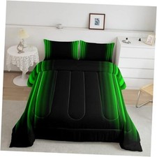 Geometric Abstract Ombre Bedding Bed Set Men Adults Teens Green Full Multi 22