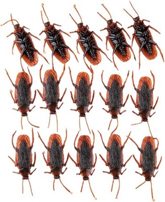 Juguetes De Broma Imitacion De Cucarachas Goma Juego 10/50 Piezas Insectos Plast