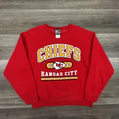 Vintage Kansas City Chiefs Sweatshirt Mens Large Red NFL Football Pro Player 90s