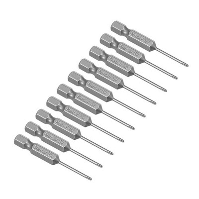 10 Stück 1/4 Zoll Sechskantstange 50 mm lang Kreuzschlitz 1.6PH00 magnetisch S2 Schraubendreher Bohrer