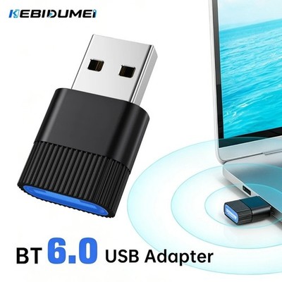 Bluetooth 6.0 USB Adapter Dongle for PC Mouse Keyboard Headset