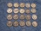 20 SILVER MERCURY DIMES  WITH DATES lot A
