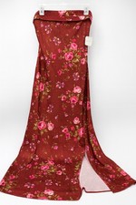 Altar'd State Floral Maxi Skirt Burgundy Pink Gold Dot Size L NWT Boho