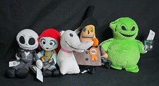 Nightmare Before Christmas 5pc 6"-8" Plush Set Jack Sally Zero Mayor Oogie NEW
