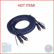 UIInosoo RCA Cable With Ground Wire, 10ft Turntable Gold Plated 2RCA Male to 2RC